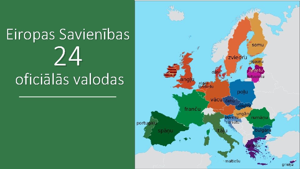 Eiropas Savienības 24 oficiālās valodas 