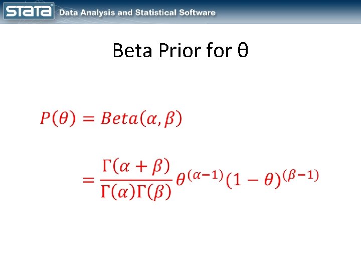 Beta Prior for θ 