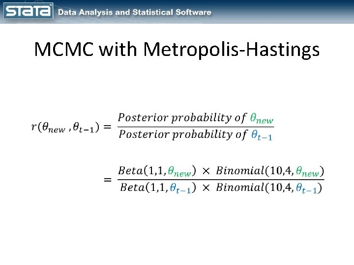 MCMC with Metropolis-Hastings 