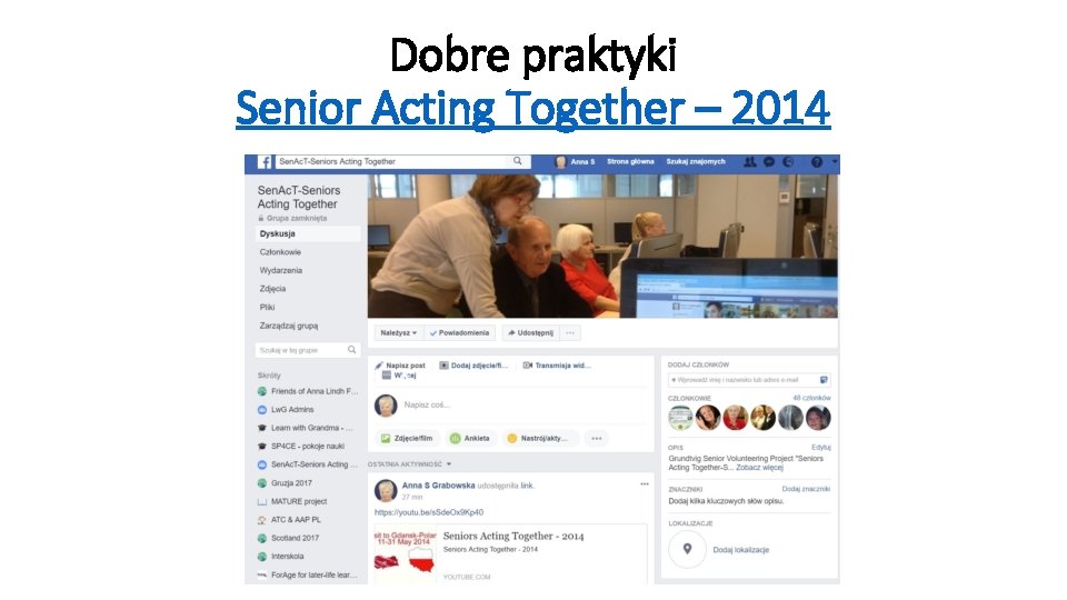 Dobre praktyki Senior Acting Together – 2014 