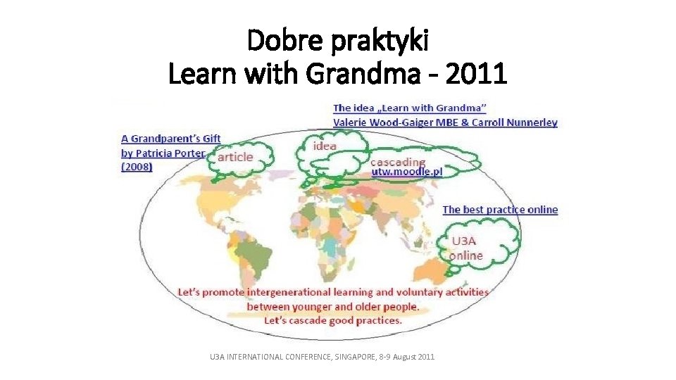 Dobre praktyki Learn with Grandma - 2011 U 3 A INTERNATIONAL CONFERENCE, SINGAPORE, 8