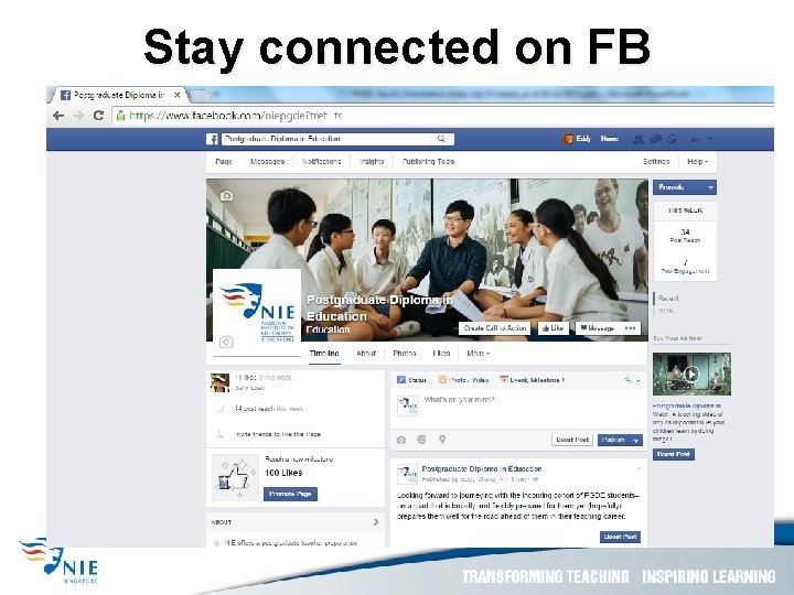 Stay connected on FB 
