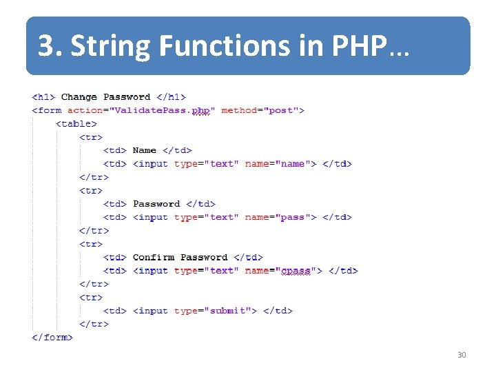 3. String Functions in PHP… 30 