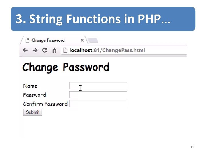 3. String Functions in PHP… 33 