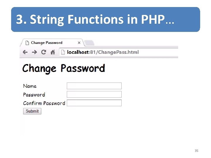 3. String Functions in PHP… 35 