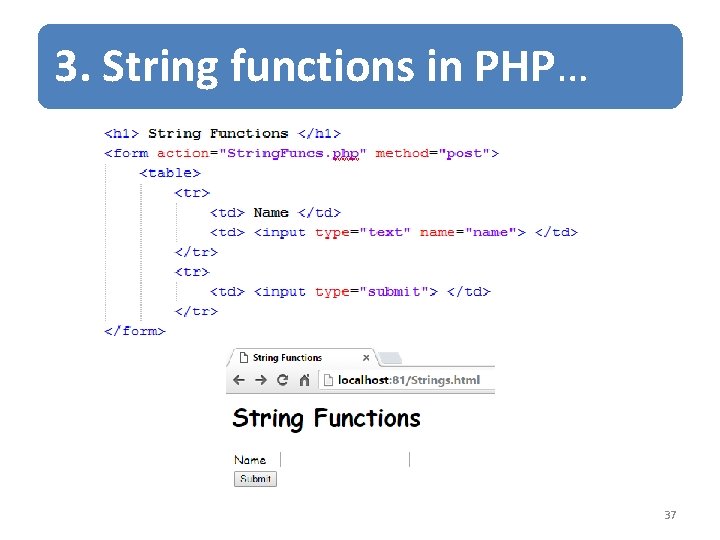 3. String functions in PHP… 37 