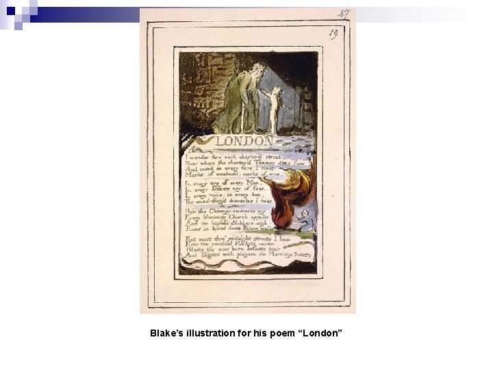 Blake’s illustration for his poem “London” 