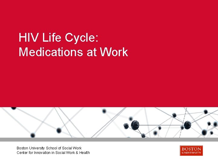 HIV Life Cycle: Medications at Work Boston University School of Social Work Center for