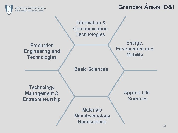 Grandes Áreas ID&I INSTITUTO SUPERIOR TÉCNICO Universidade Técnica de Lisboa Information & Communication Technologies