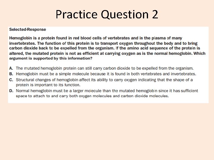 Practice Question 2 