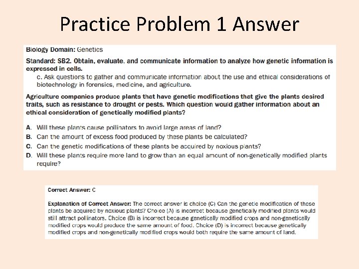 Practice Problem 1 Answer 