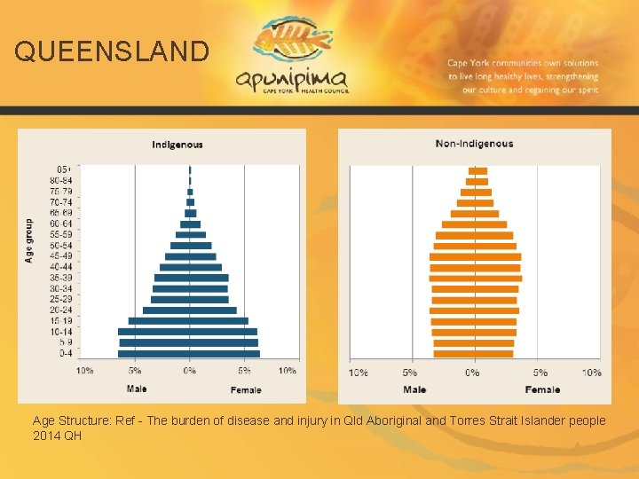 QUEENSLAND Age Structure: Ref - The burden of disease and injury in Qld Aboriginal