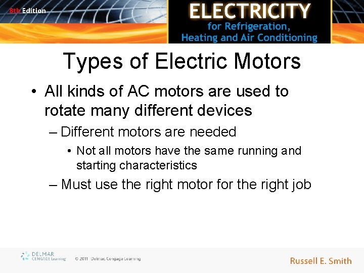 Chapter 9 Basic Electric Motors Objectives Upon completion