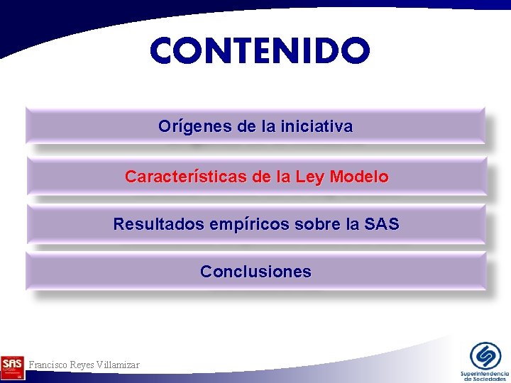CONTENIDO Orígenes de la iniciativa Características de la Ley Modelo Resultados empíricos sobre la CONTENIDO Orígenes de la iniciativa Características de la Ley Modelo Resultados empíricos sobre la