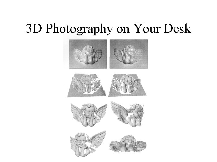 3 D Photography on Your Desk 