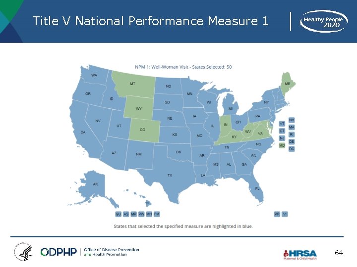Title V National Performance Measure 1 64 