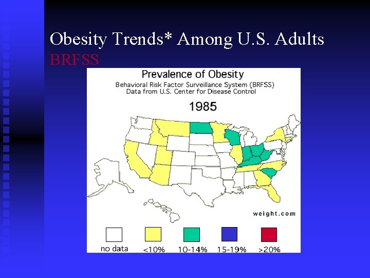 Obesity Trends* Among U. S. Adults BRFSS 