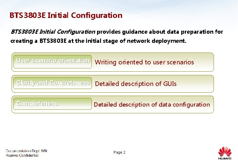 BTS 3803 E Initial Configuration provides guidance about data preparation for creating a BTS