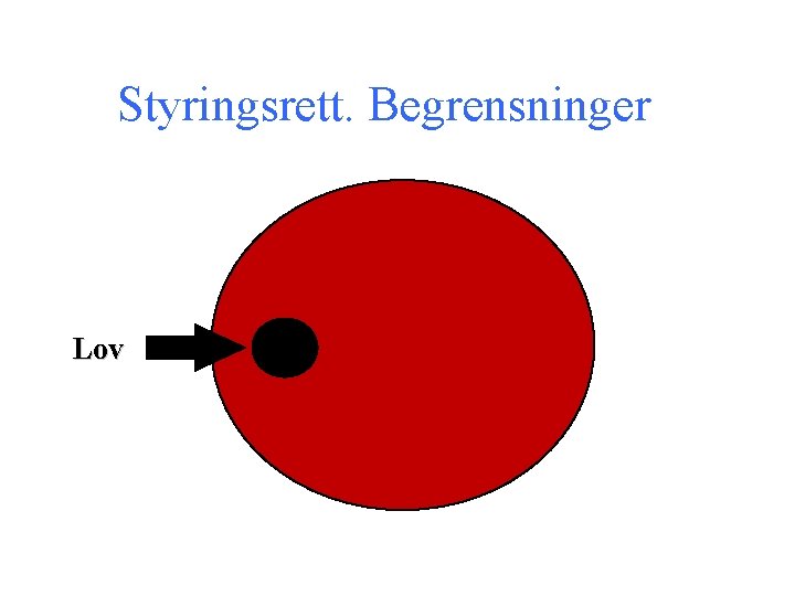 Styringsrett. Begrensninger Lov 