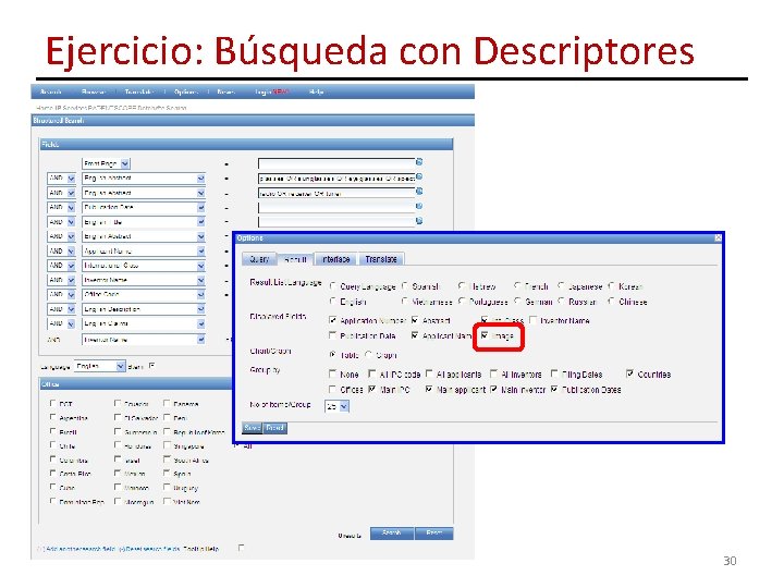 Ejercicio: Búsqueda con Descriptores 30 