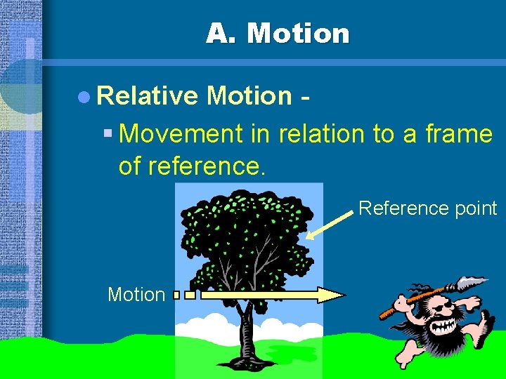 A. Motion l Relative Motion § Movement in relation to a frame of reference.
