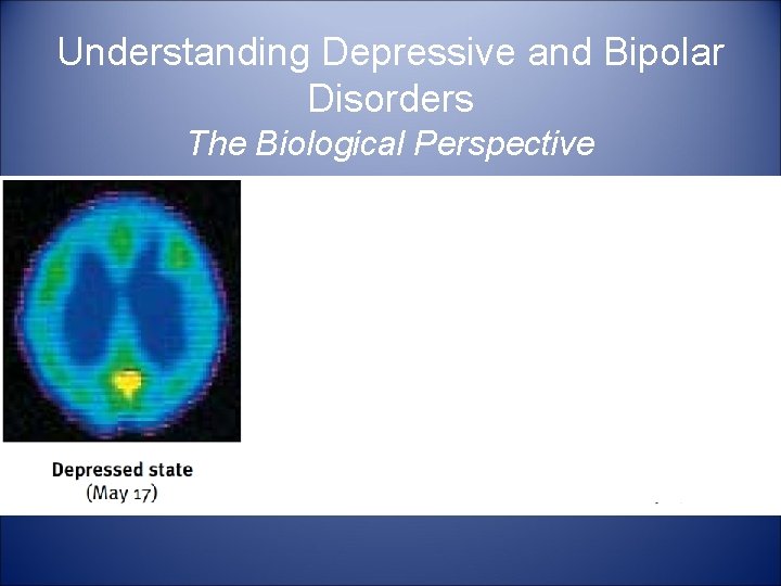 Understanding Depressive and Bipolar Disorders The Biological Perspective 