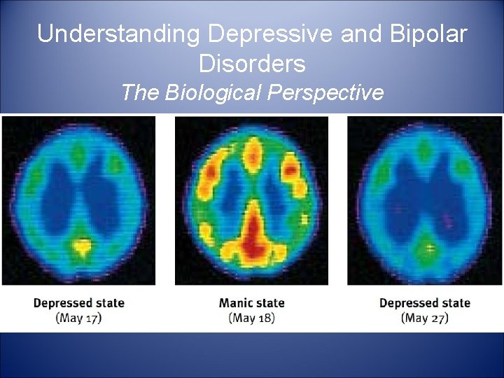 Understanding Depressive and Bipolar Disorders The Biological Perspective 