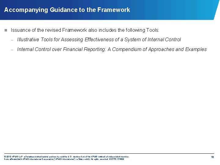Accompanying Guidance to the Framework Issuance of the revised Framework also includes the following