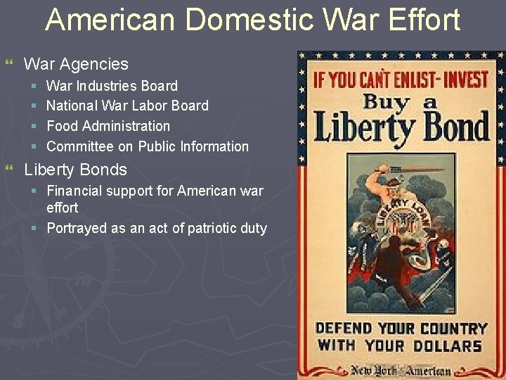 American Domestic War Effort } War Agencies § § } War Industries Board National