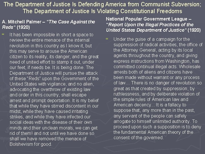 The Department of Justice Is Defending America from Communist Subversion; The Department of Justice