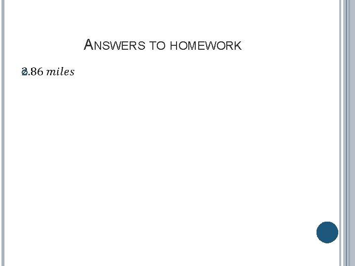 ANSWERS TO HOMEWORK 