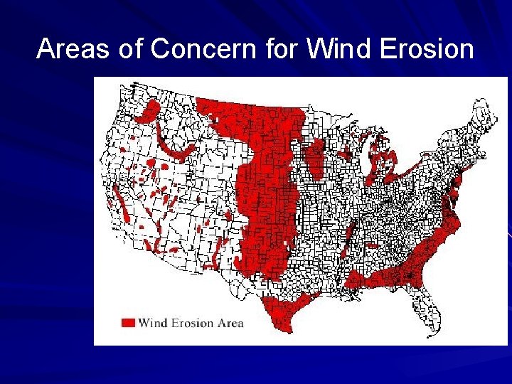 Areas of Concern for Wind Erosion 