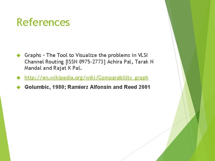 References Graphs – The Tool to Visualize the problems in VLSI Channel Routing [ISSN