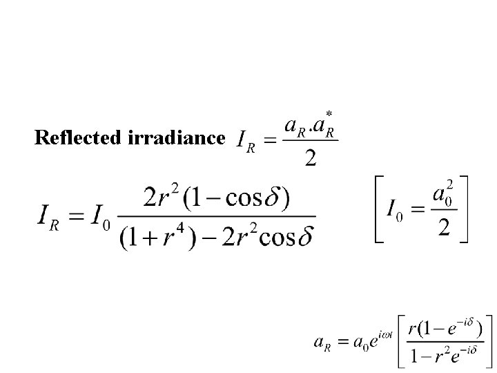 Reflected irradiance 