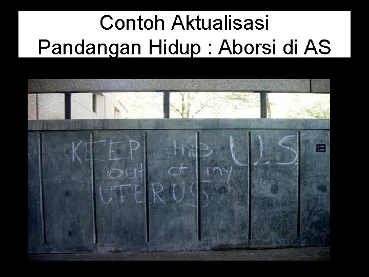 Contoh Aktualisasi Pandangan Hidup : Aborsi di AS 