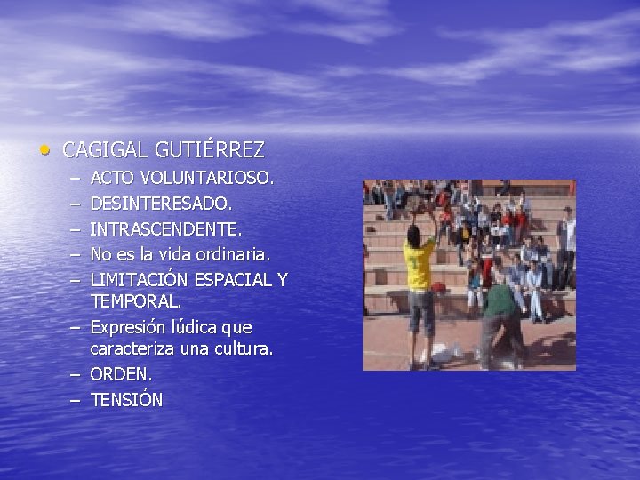  • CAGIGAL GUTIÉRREZ – – – – ACTO VOLUNTARIOSO. DESINTERESADO. INTRASCENDENTE. No es