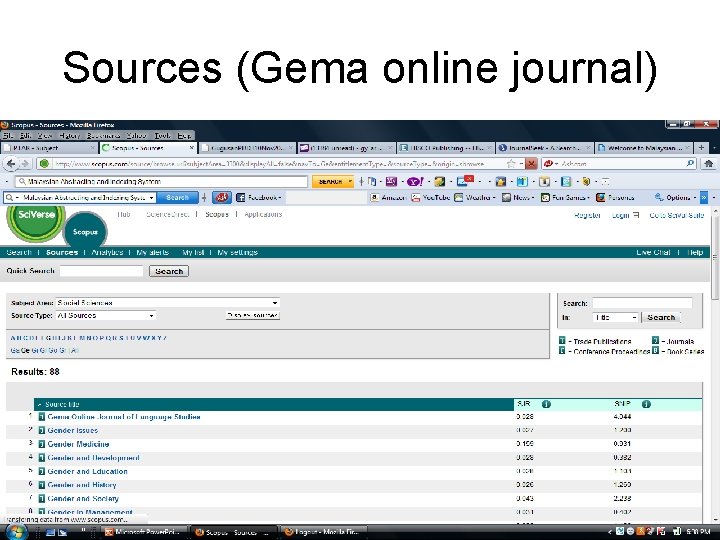 Sources (Gema online journal) 