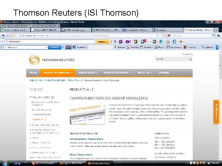 Thomson Reuters (ISI Thomson) 