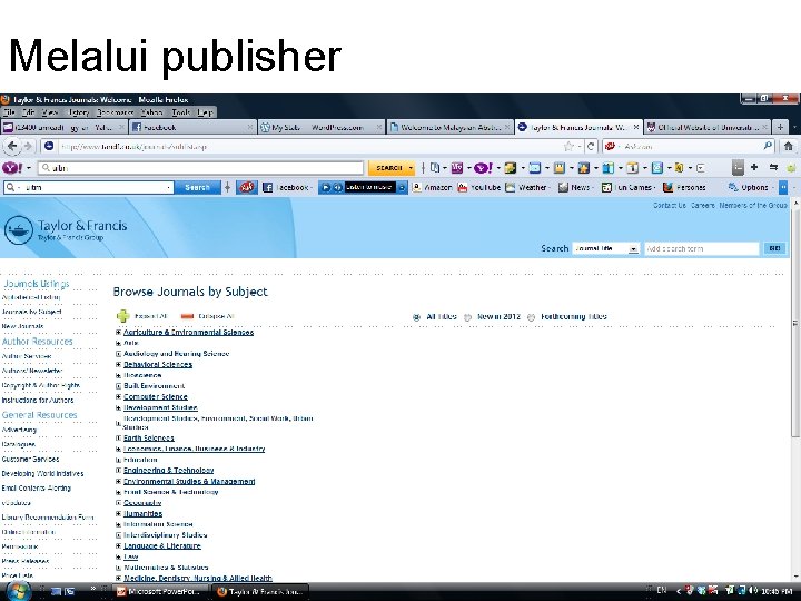 Melalui publisher 