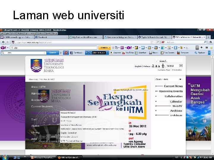 Laman web universiti 