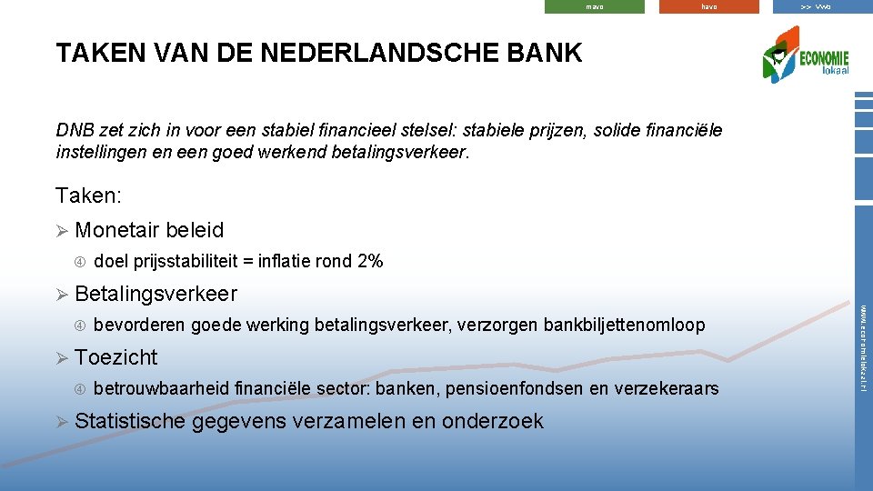 mavo havo >> vwo TAKEN VAN DE NEDERLANDSCHE BANK DNB zet zich in voor