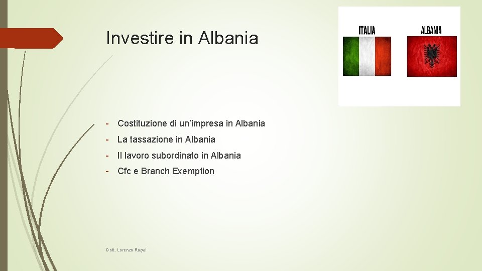 Investire in Albania - Costituzione di un’impresa in Albania - La tassazione in Albania