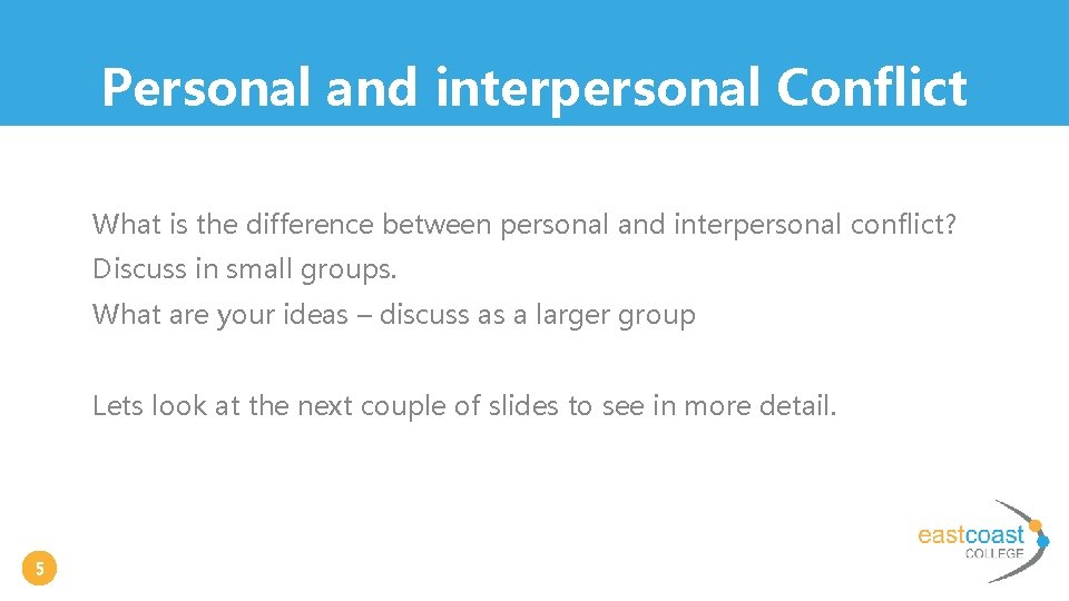 Personal and interpersonal Conflict What is the difference between personal and interpersonal conflict? Discuss
