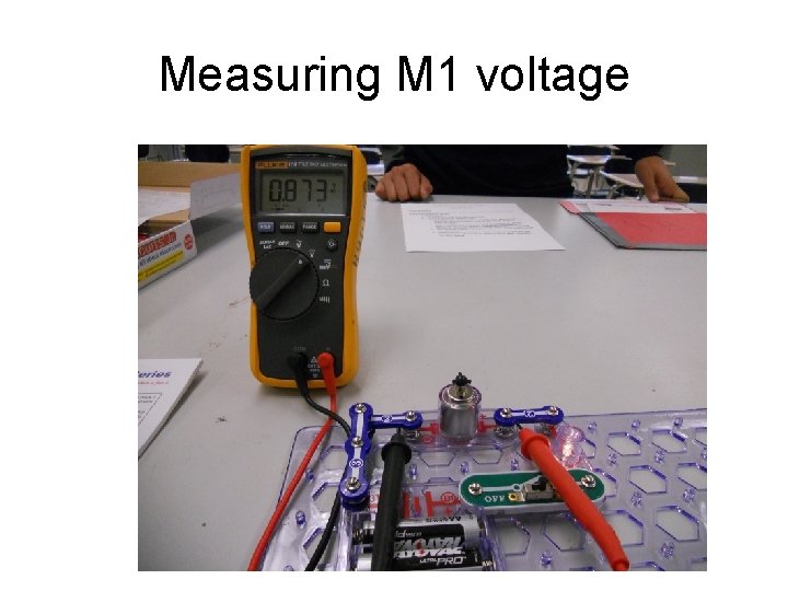 Measuring M 1 voltage 