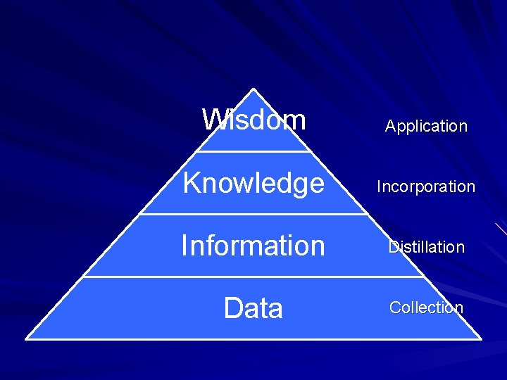 Wisdom Application Knowledge Incorporation Information Distillation Data Collection 