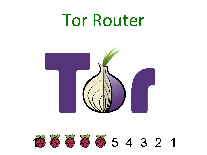 Tor Router 10 9 8 7 6 5 4 3 2 1 