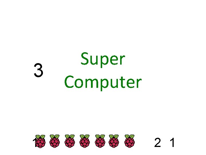 3 Super Computer 10 9 8 7 6 5 4 2 1 