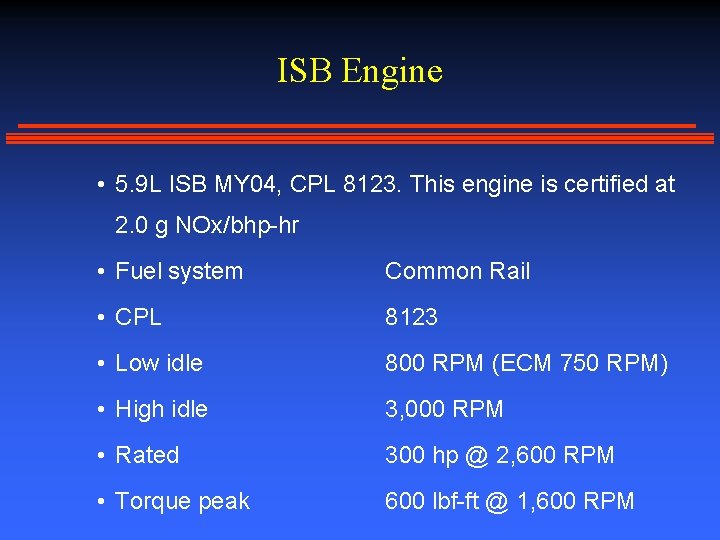 ISB Engine • 5. 9 L ISB MY 04, CPL 8123. This engine is