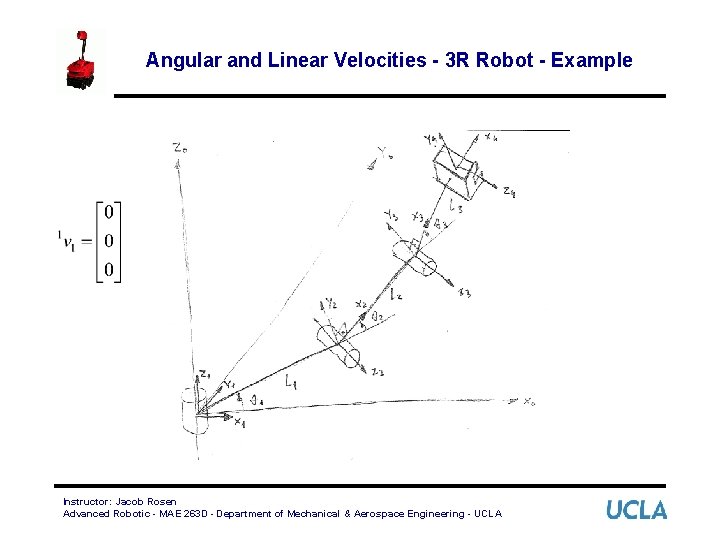 Angular and Linear Velocities - 3 R Robot - Example Instructor: Jacob Rosen Advanced