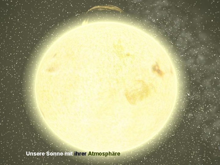 Unsere Sonne mit ihrer Atmosphäre 